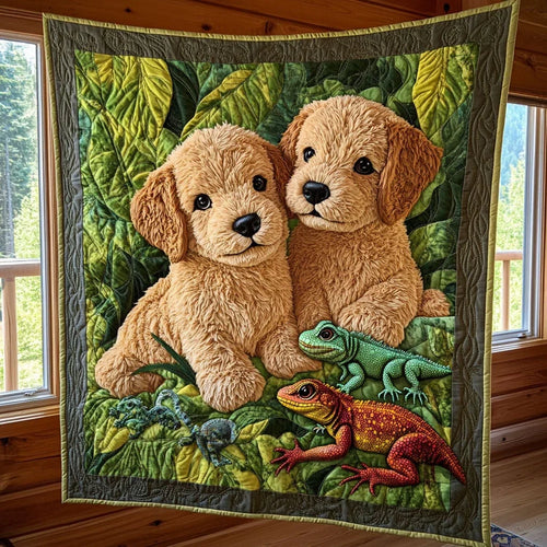 Jungle Pups Quilt Blanket