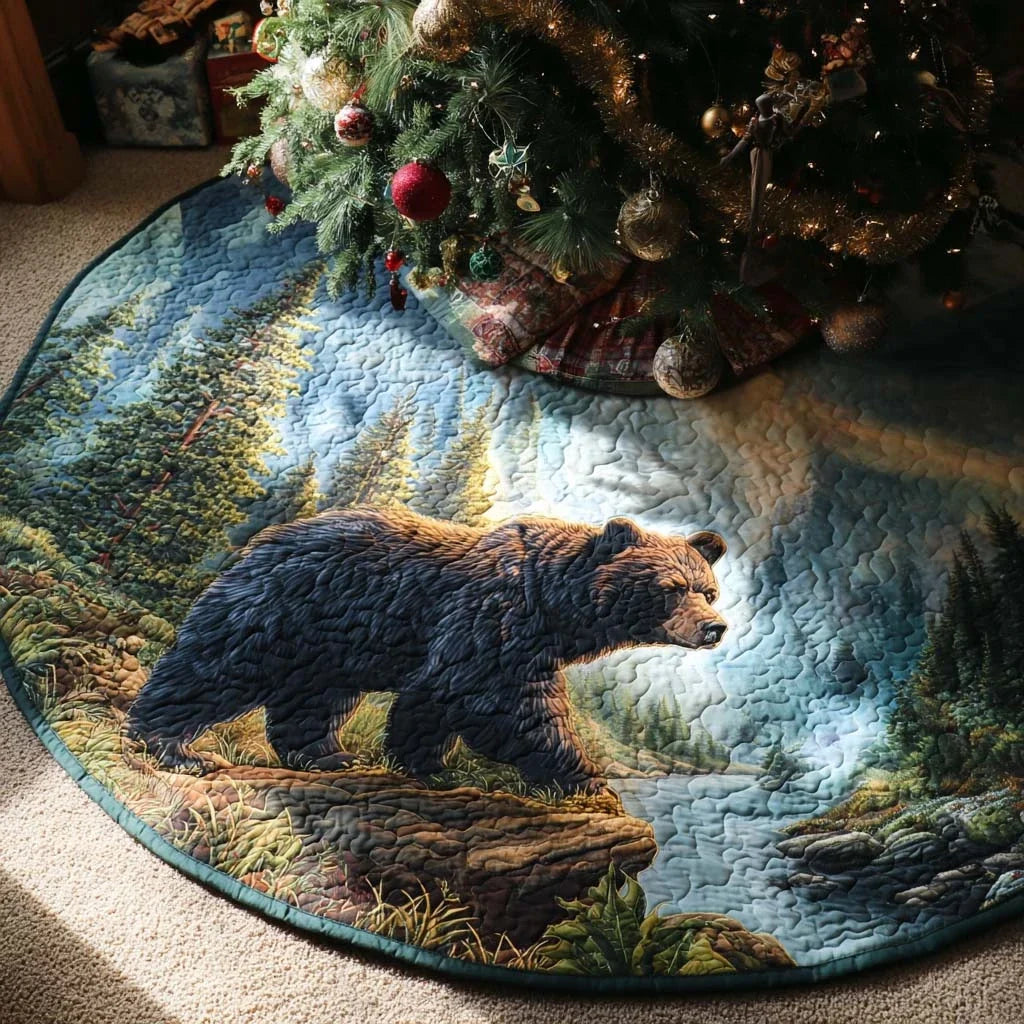 Keeper of the Valley Christmas Quilted Tree Skirt