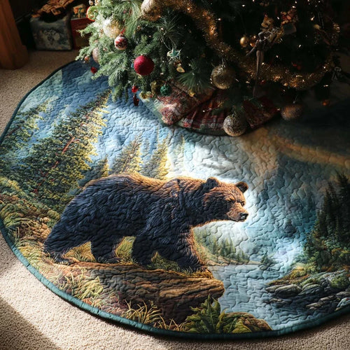 Keeper of the Valley Christmas Quilted Tree Skirt