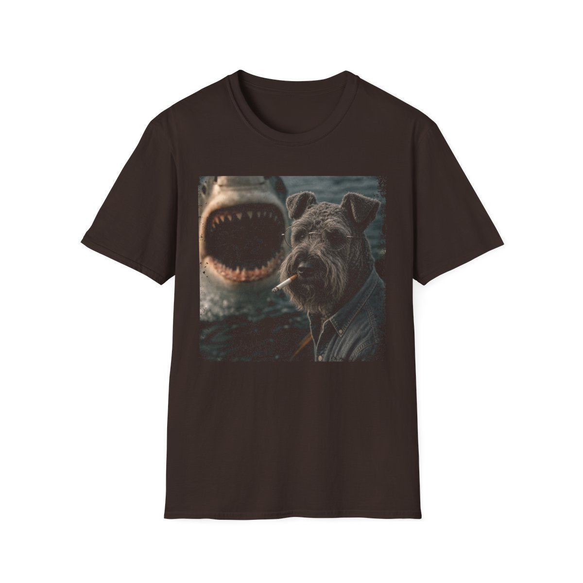 Kerry Blue Terrier and Shark Tee