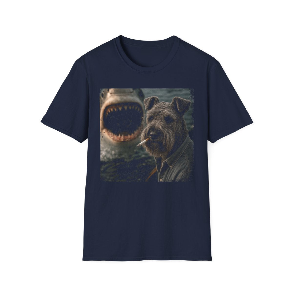 Kerry Blue Terrier and Shark Tee