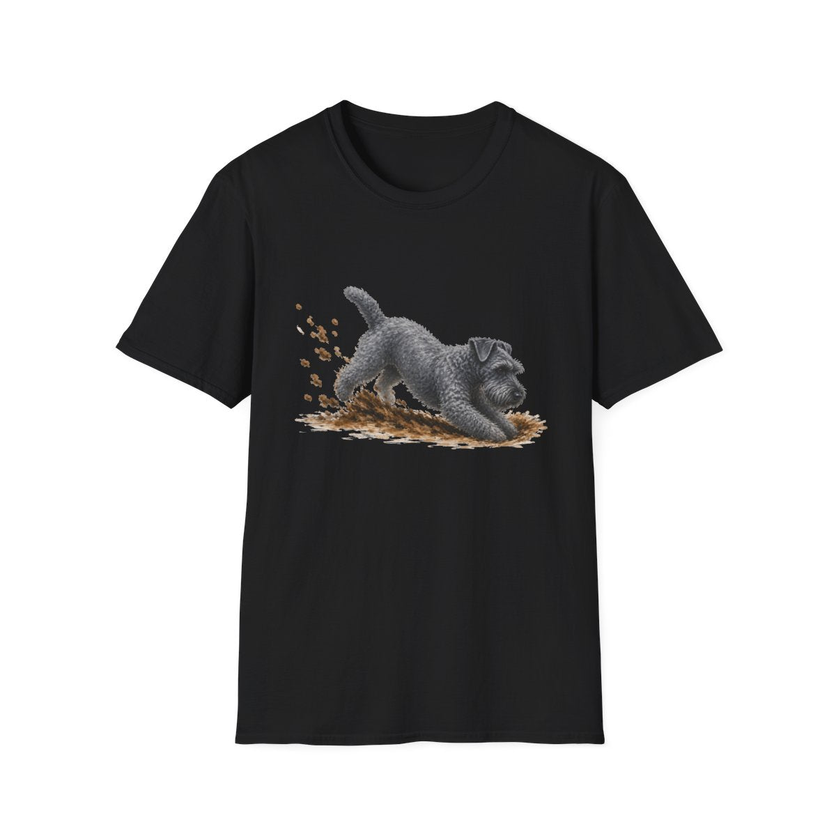 Kerry Blue Terrier Excavating Mode On Tee