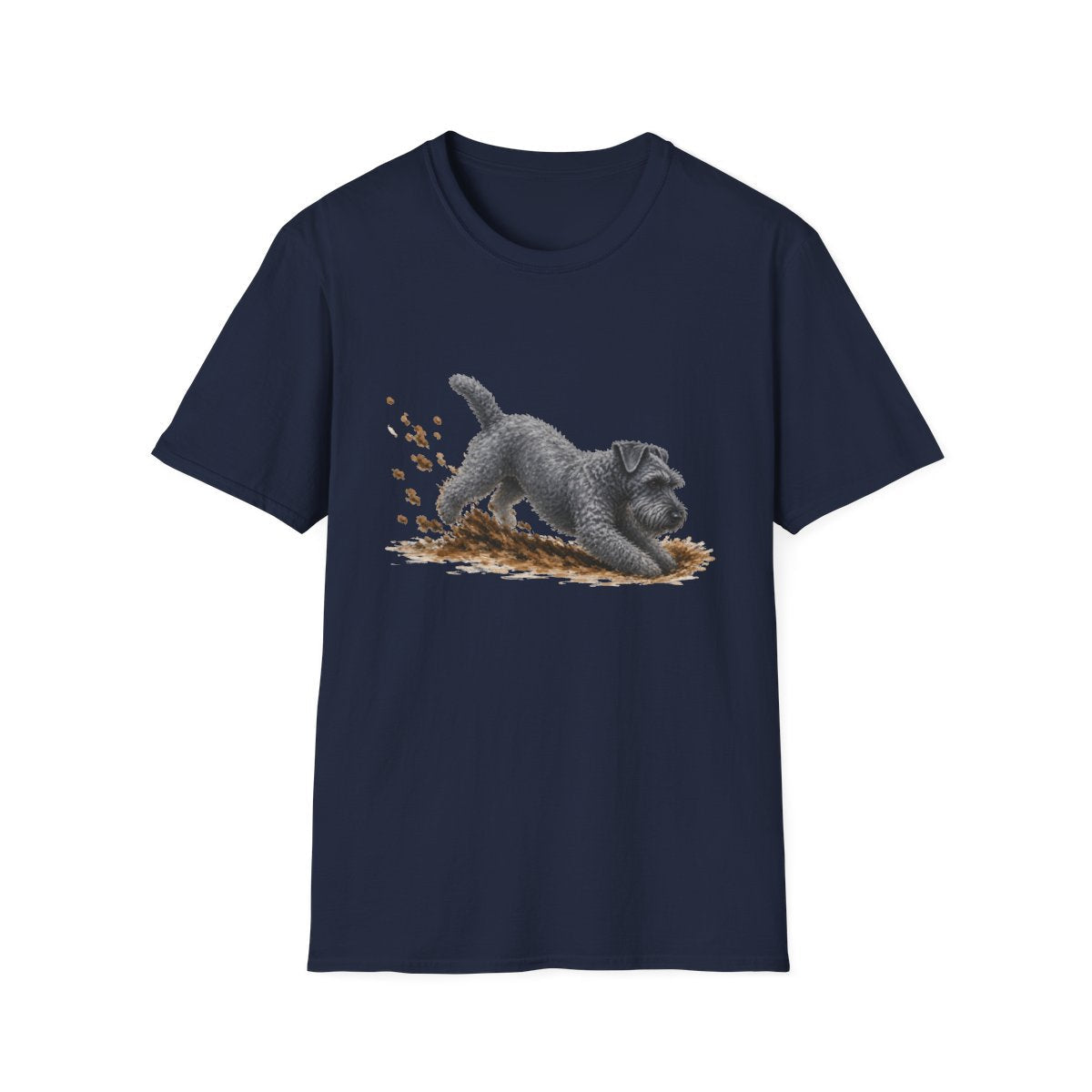 Kerry Blue Terrier Excavating Mode On Tee