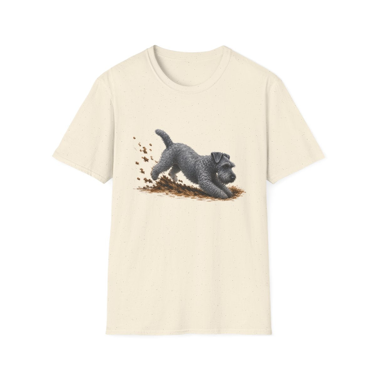 Kerry Blue Terrier Excavating Mode On Tee