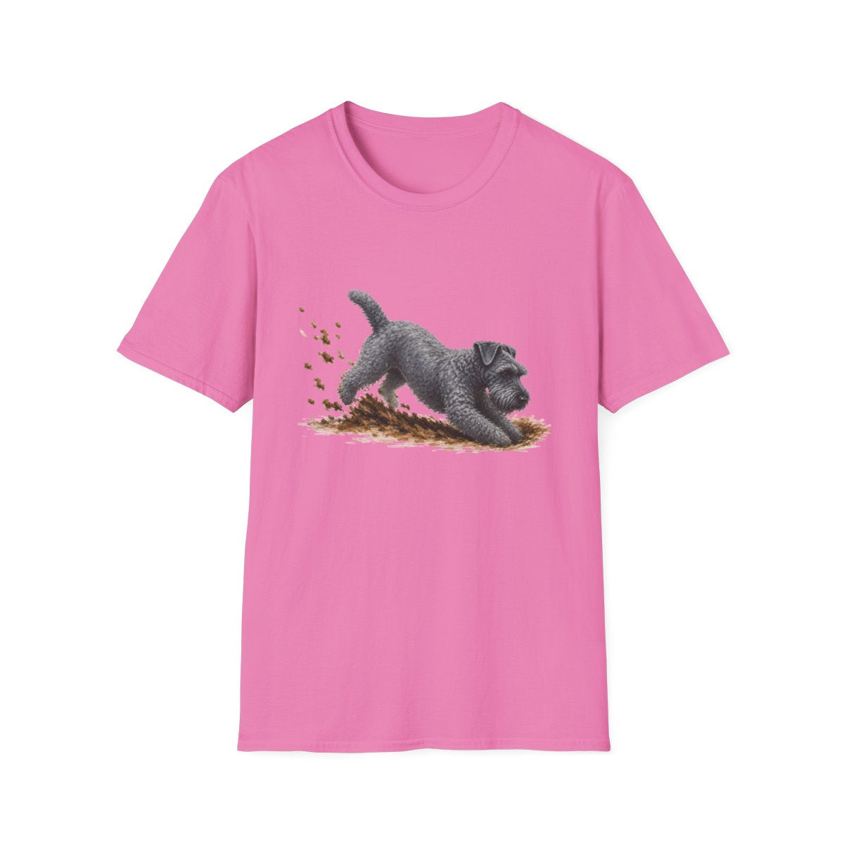 Kerry Blue Terrier Excavating Mode On Tee