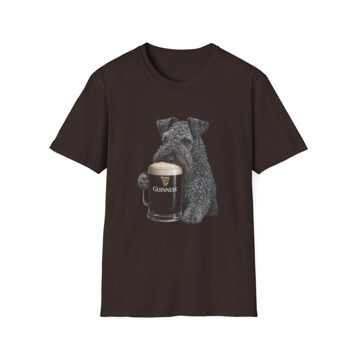 Kerry Blue Terrier With A Pint Tee