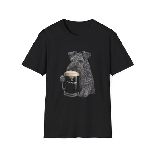 Kerry Blue Terrier With A Pint Tee