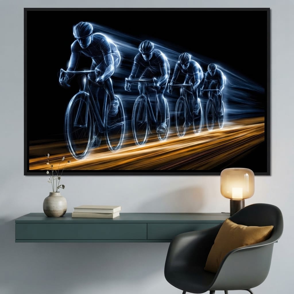 Kinetic Pulse of the Peloton Canvas Wall Art