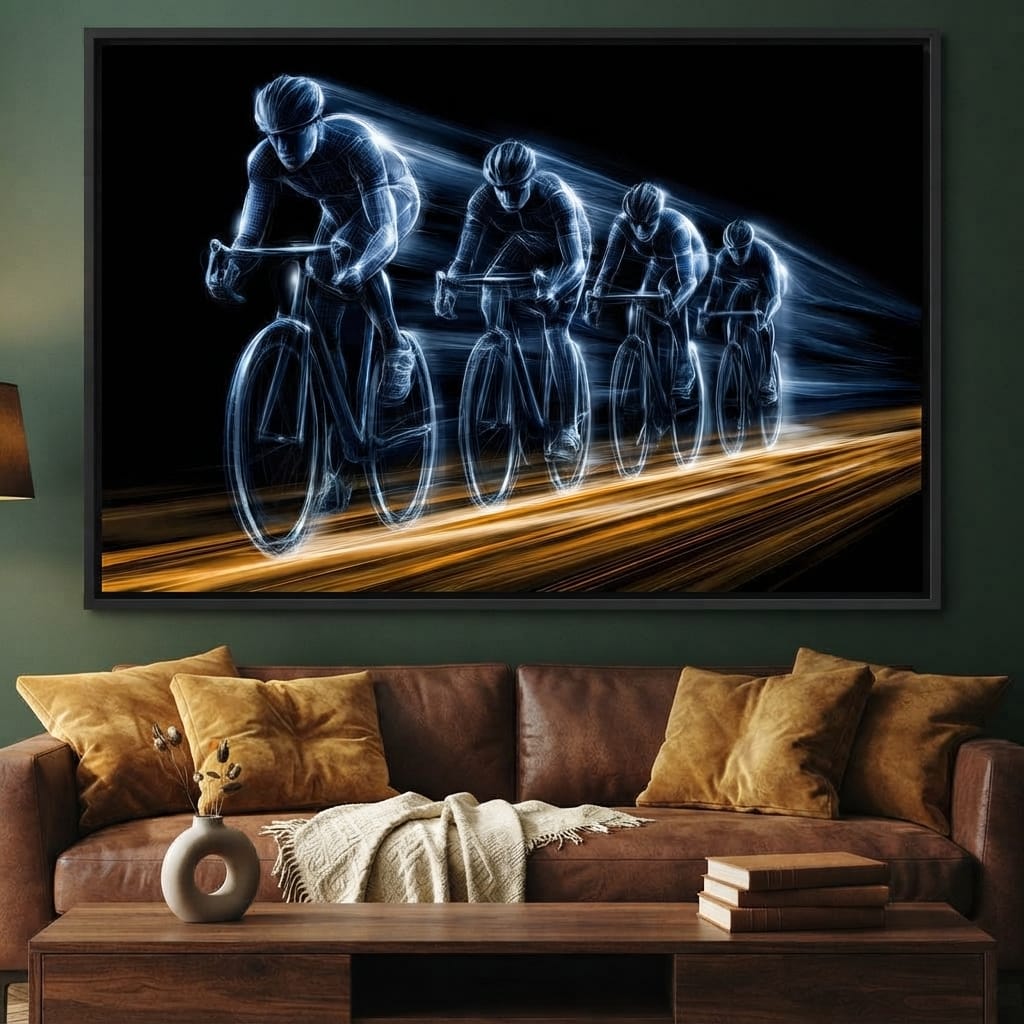 Kinetic Pulse of the Peloton Canvas Wall Art