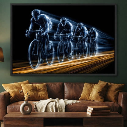 Kinetic Pulse of the Peloton Canvas Wall Art