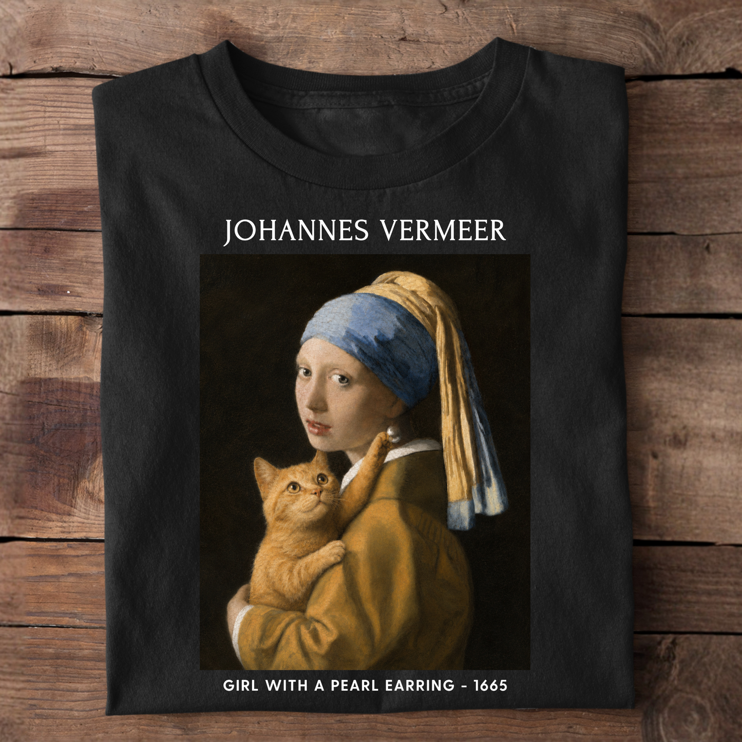 Cat With A Pearl Earring T-Shirt