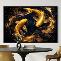 Koi Gold Current Canvas Wall Art