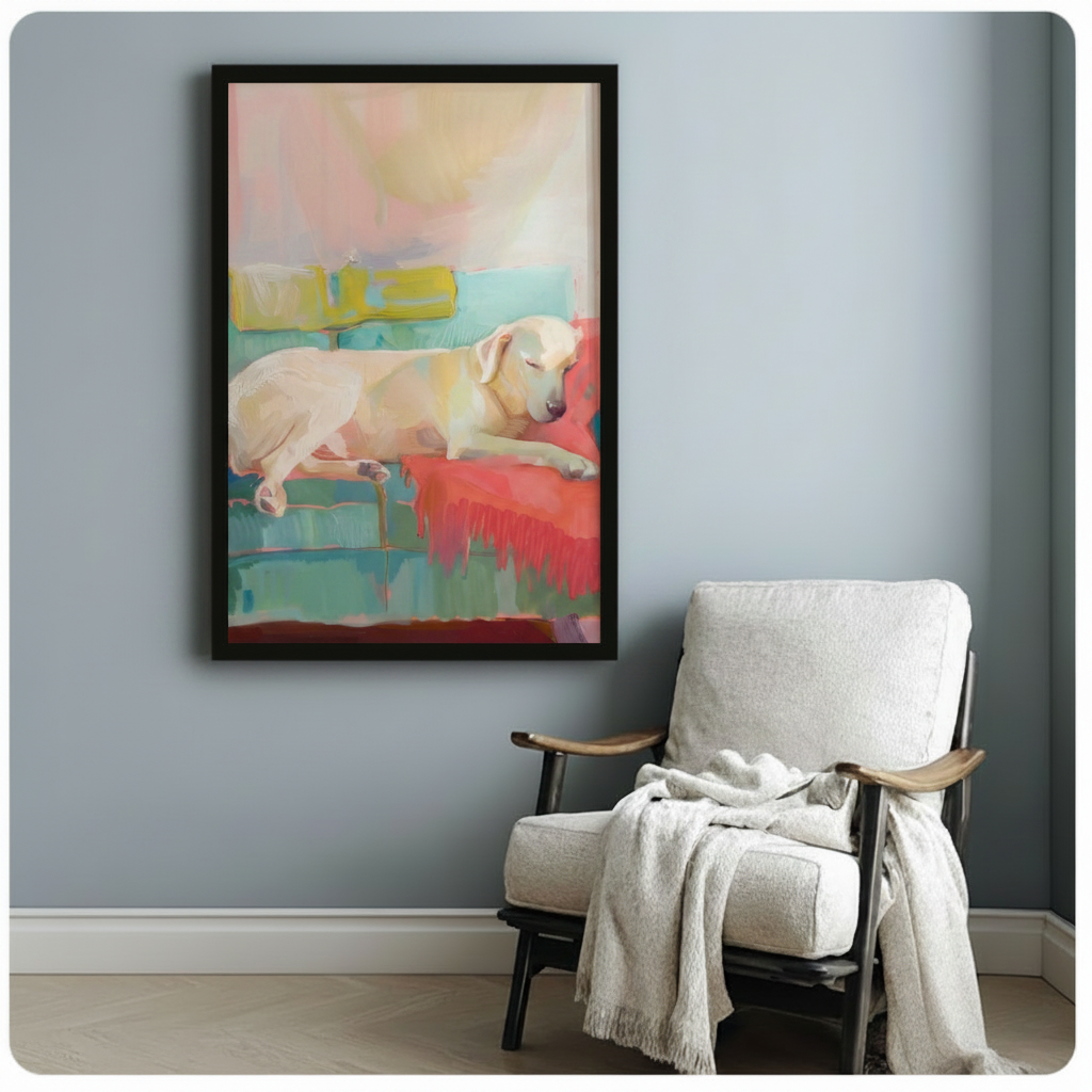 Lazy Lab Sofa Pop Art Colorful Canvas Print Wall Art