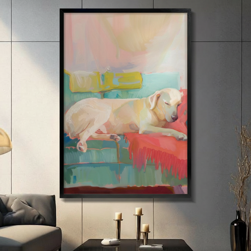 Lazy Lab Sofa Pop Art Colorful Canvas Print Wall Art