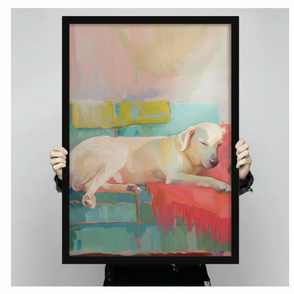 Lazy Lab Sofa Pop Art Colorful Canvas Print Wall Art
