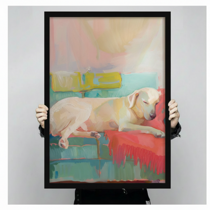 Lazy Lab Sofa Pop Art Colorful Canvas Print Wall Art