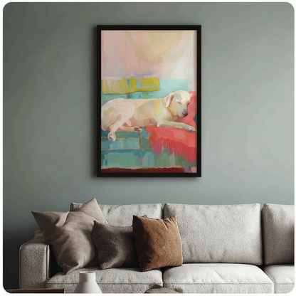 Lazy Lab Sofa Pop Art Colorful Canvas Print Wall Art