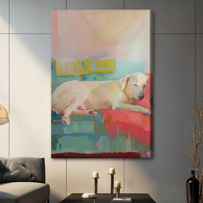 Lazy Lab Sofa Pop Art Colorful Canvas Print Wall Art