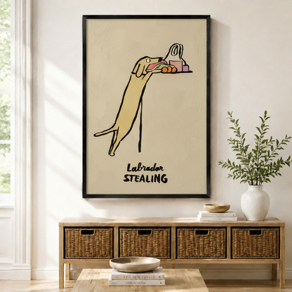 Funny Labrador Canvas Art | Dog Lover Print Wall Art