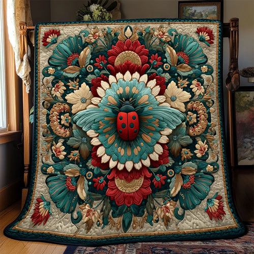 Ladybug Velvet Crown Quilt Blanket