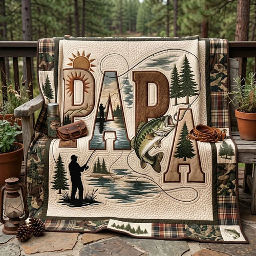 Lake Life Papa Quilt Blanket