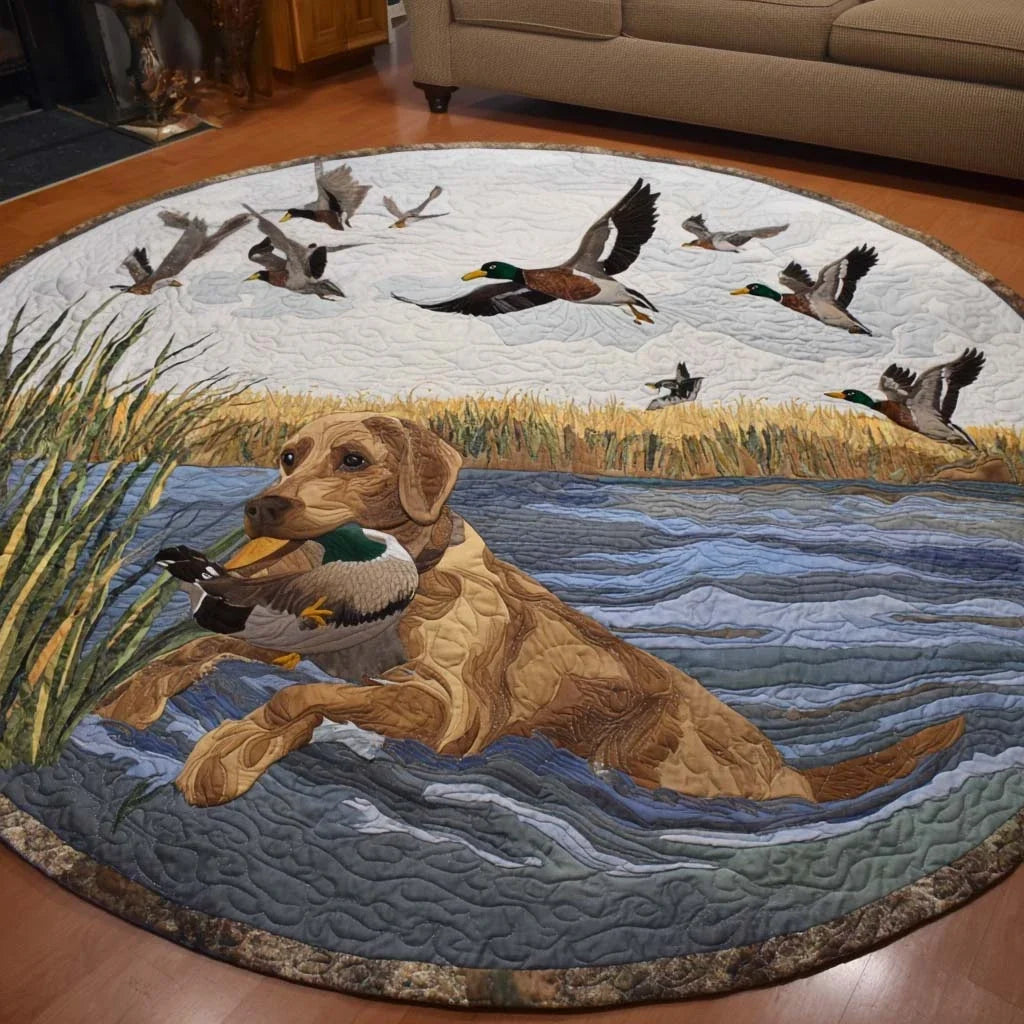Lake Retreat Quilted Round Mat