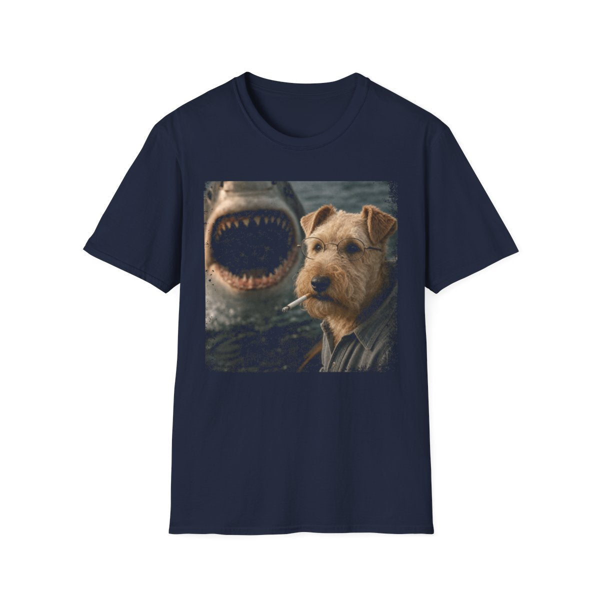 Lakeland Terrier and Shark Tee