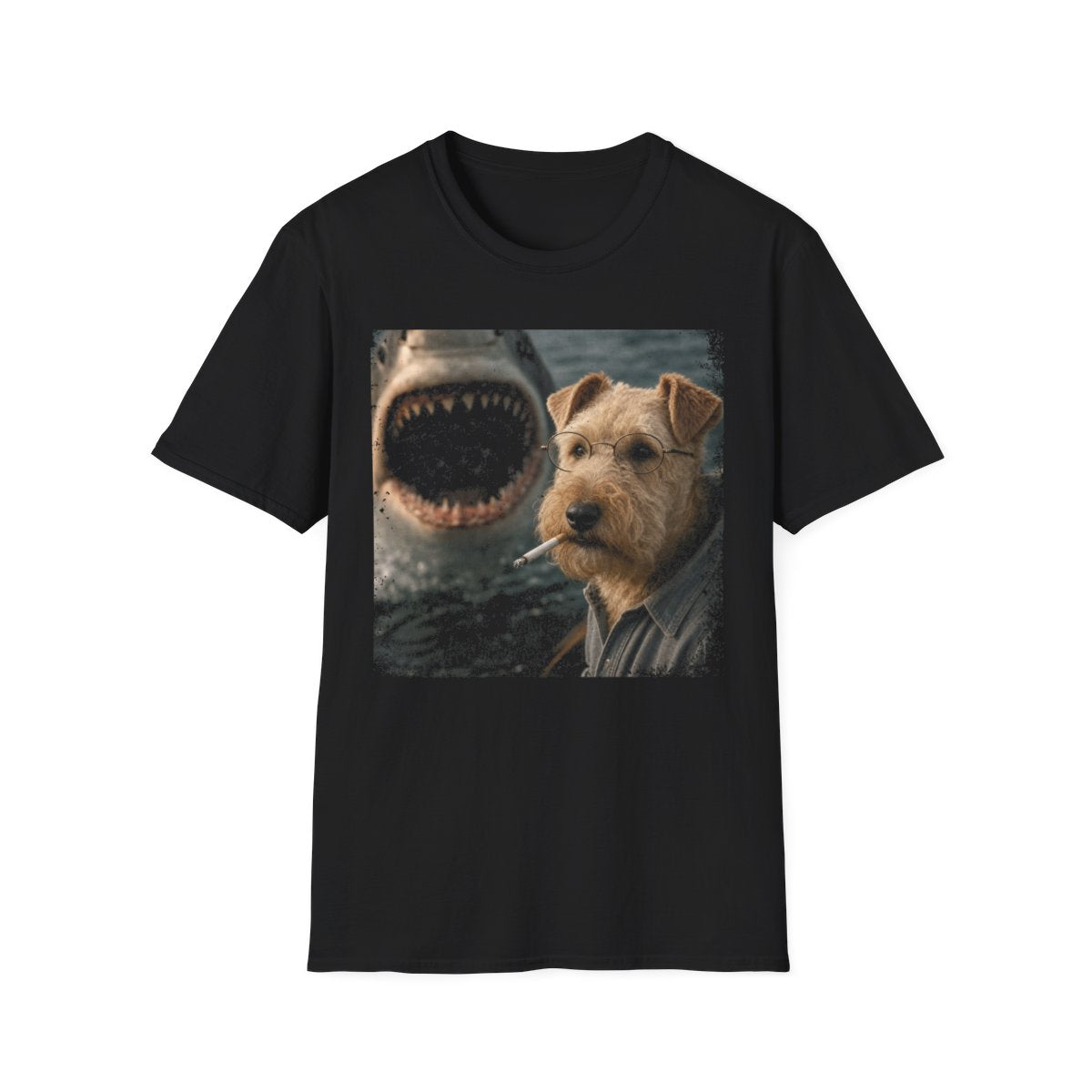 Lakeland Terrier and Shark Tee