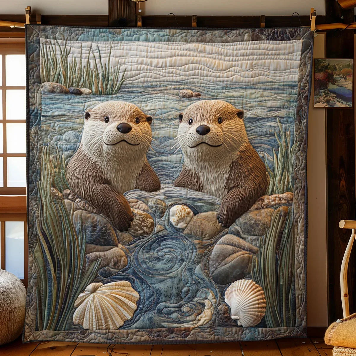 Lakeside Couple Cp046044cl Quilt Blanket
