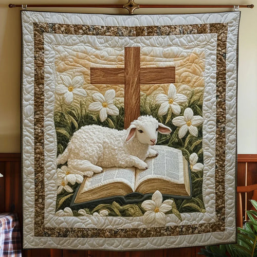 Lamb's Peaceful Rest Quilt Blanket