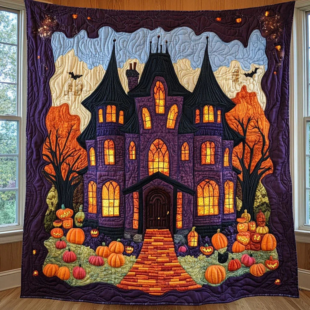 Lantern And Timber Quilt Blanket