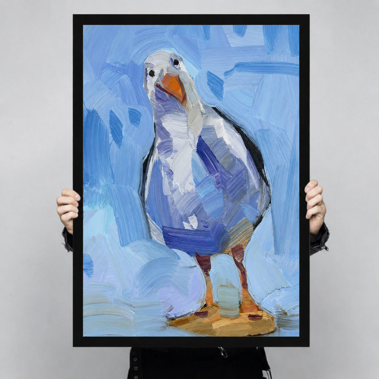 Bold Seagull Oil Painting Canvas Wall Art