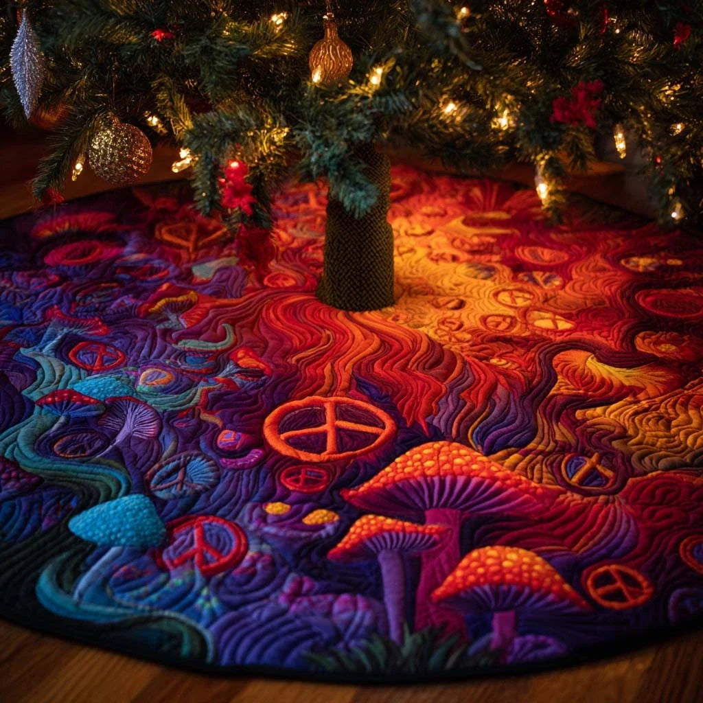 Lava Dream Spiral Quilted Tree Skirt