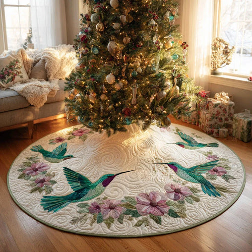 Lavender Breeze Christmas Quilted Tree Skirt
