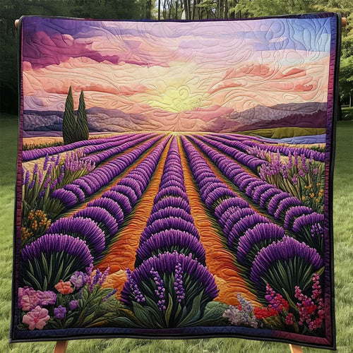Lavender Garden Quilt Blanket