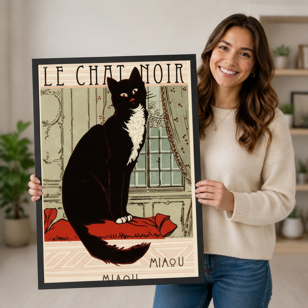 Le Chat Noir French Vintage Canvas Wall Art