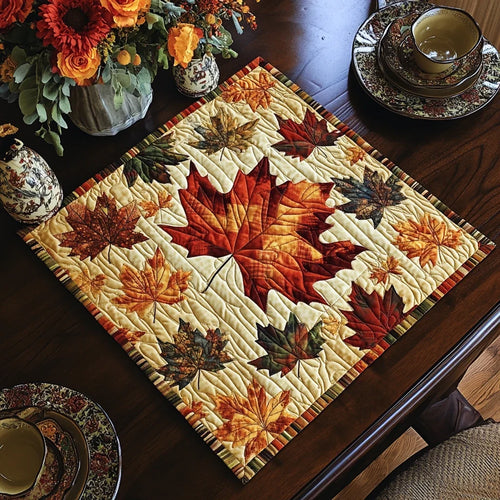 Leaf Dream Quilted Table Topper
