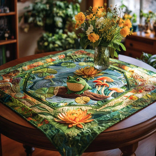 Leap Into Nature Quilted Table Topper