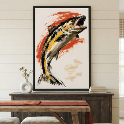 Leaping Through The Vivid Current Canvas Wall Art