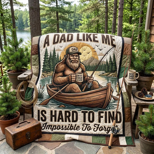 Legendary Dad Catch Quilt Blanket