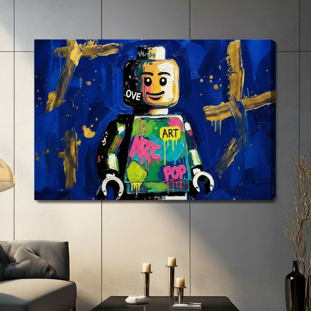 Pop Art Lego Graffiti Canvas Wall Art