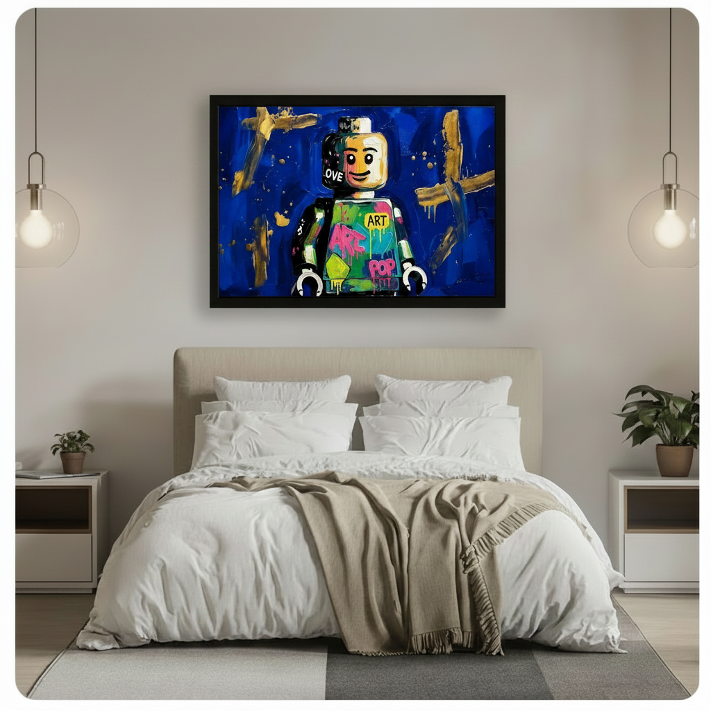 Pop Art Lego Graffiti Canvas Wall Art