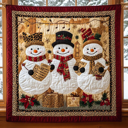 Leopard Snowman Style Quilt Blanket