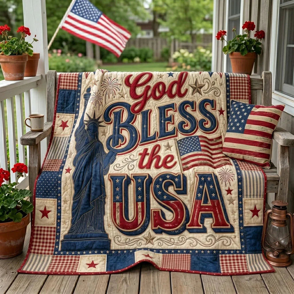 Liberty And Faith Quilt Blanket