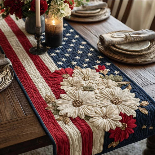 Liberty Daisy Quilted Table Runner