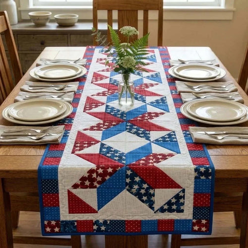 Liberty Diamond Quilted Table Runner