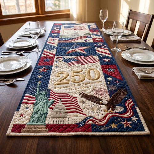 Liberty Flame Quilted Table Runner