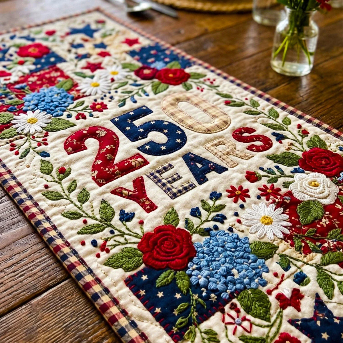 Liberty Milestone Quilted Table Runner