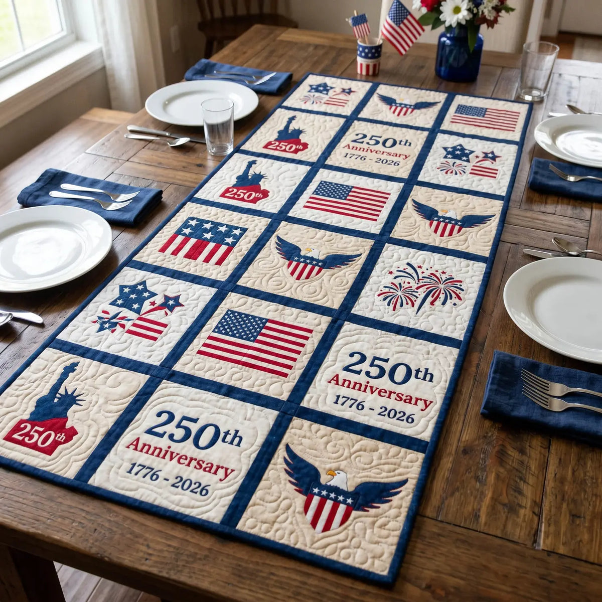 Liberty Patch Quilted Table Runner
