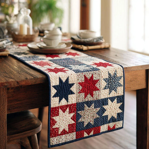 Liberty Stars Quilted Table Runner